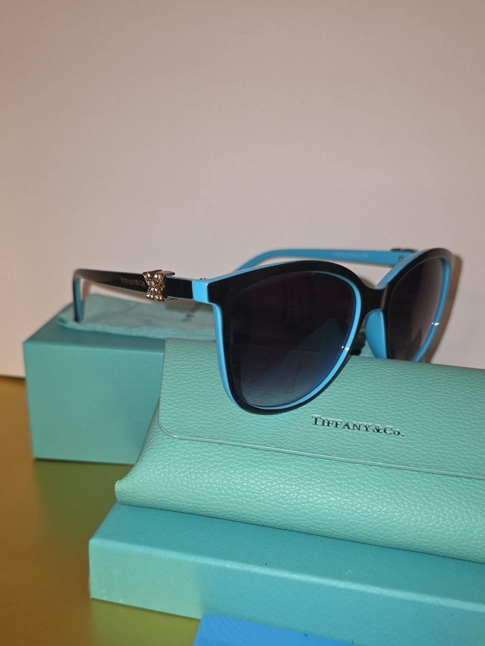 Tiffany & Co. Two-Tone Blue Cat-Eye Sunglasses